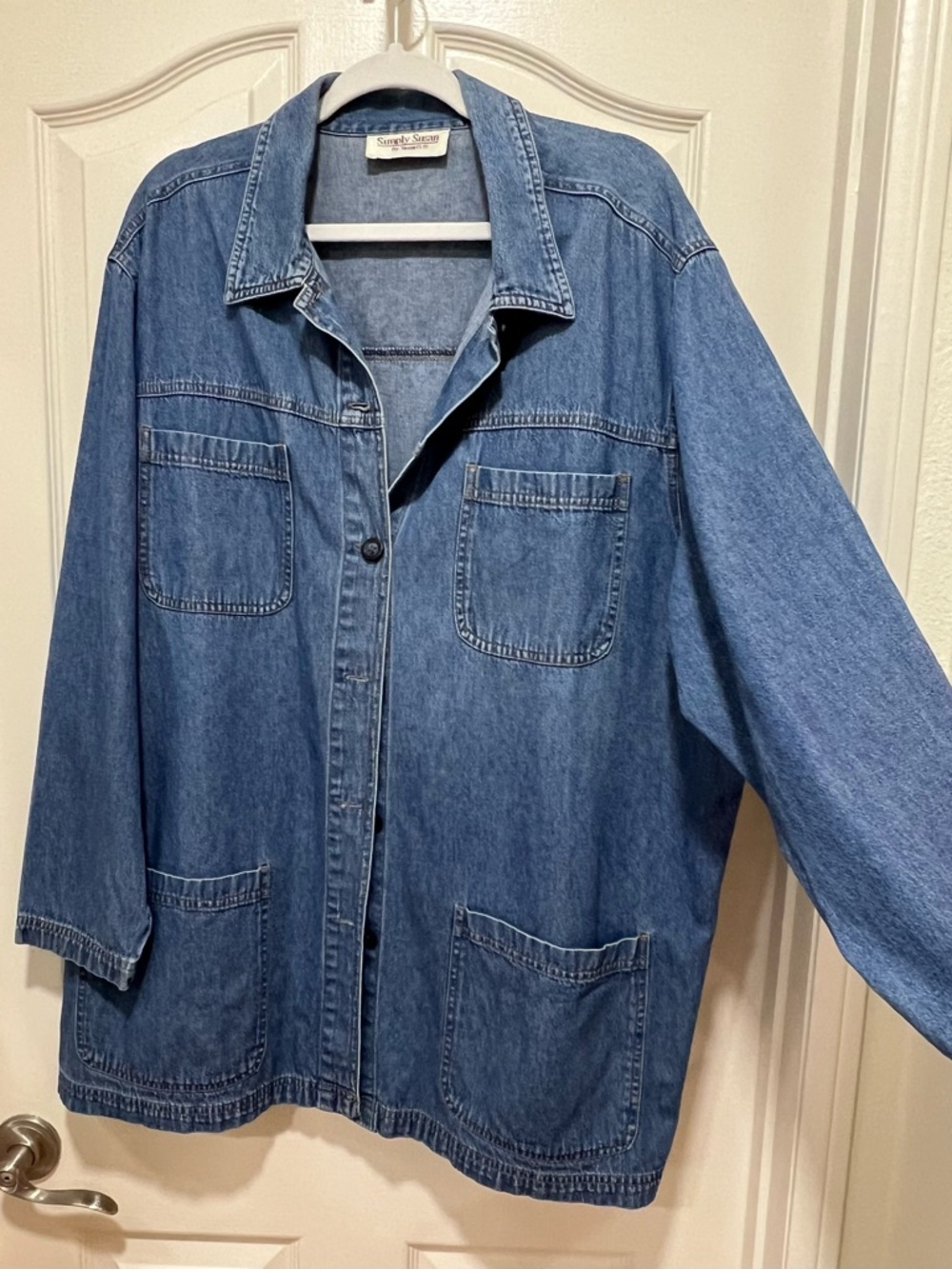 Simply Susan Denim Button-Down Jacket - Picture 3 of 6